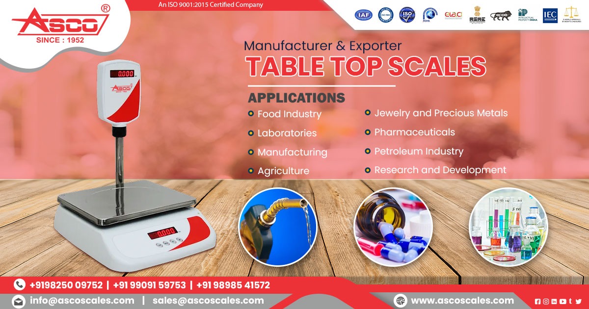 Table Top Scale Manufacturer in Ahmedabad