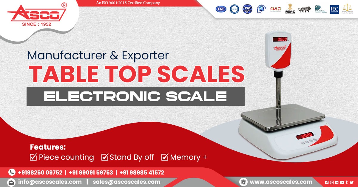 Supplier of Table Top Scale in Gujarat