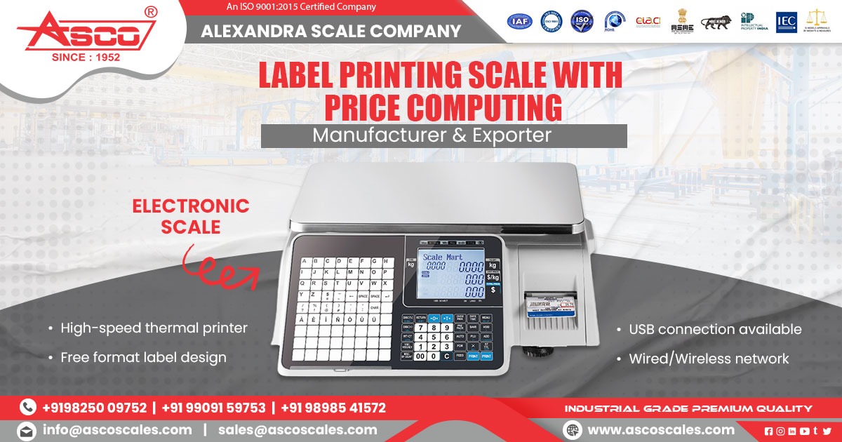 Supplier of Label Printing Scale in Gujarat