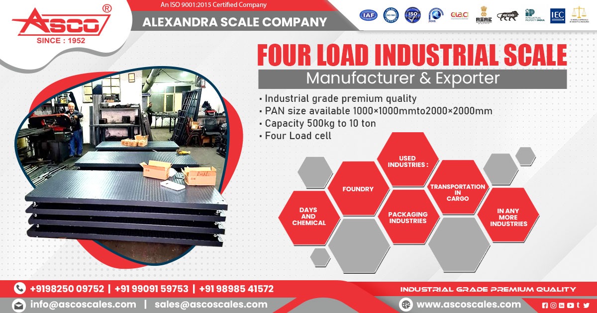 Supplier of Four Load Industrial Scale in Gujarat